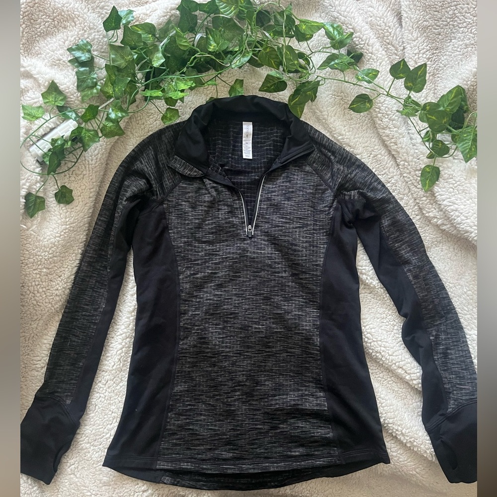 Ideology Black and Gray Quarter-Zip Pullover